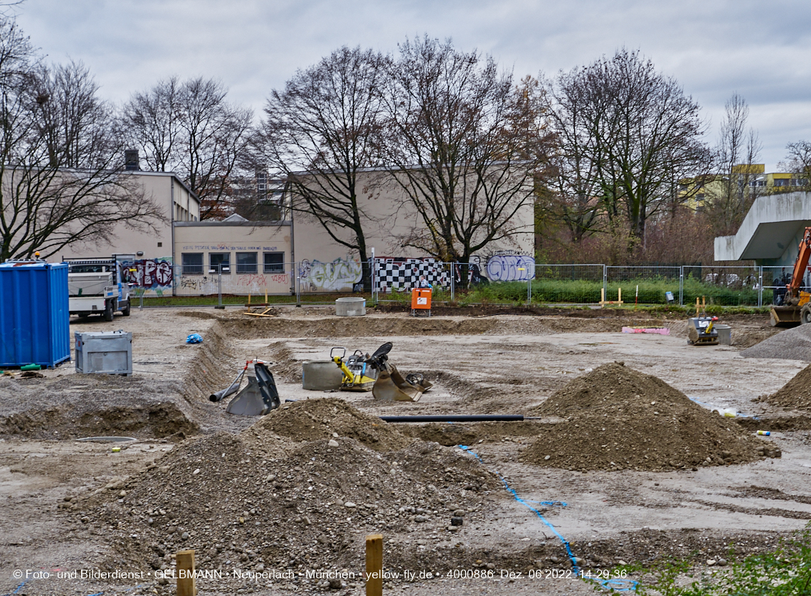 07.12.2022 - Baustelle an der Quiddestraße Haus für Kinder in Neuperlach
